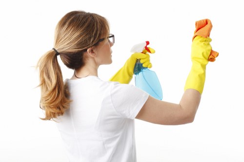 Office cleaning in a Canary Wharf commercial building