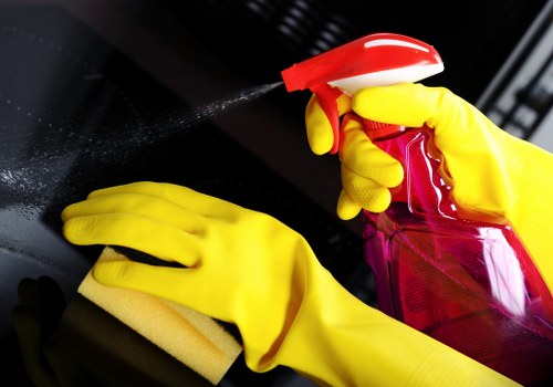 Carpet cleaning equipment used in a modern Canary Wharf flat